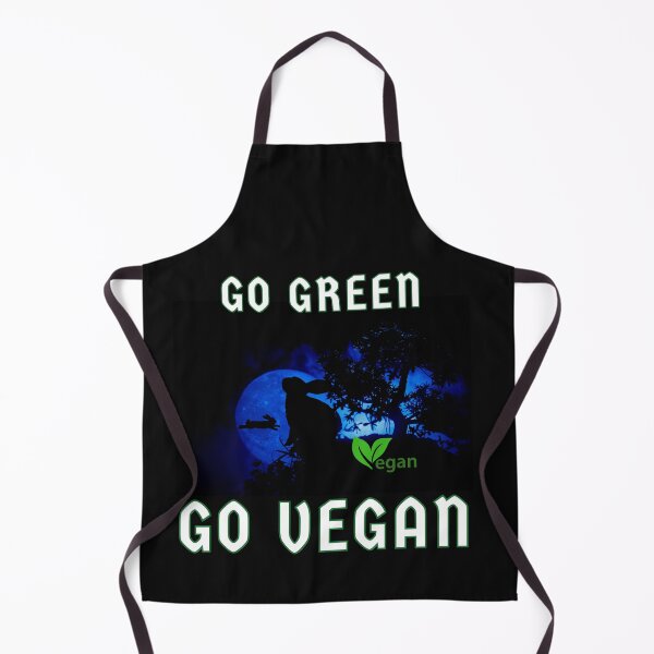 Item preview, Go Green Go Vegan Blue Sunset - Green Typography designed and sold by SBWorld.