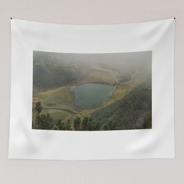 Item preview, Oberstdorf Fellhorn Schlappoltsee with fog in the clouds - Allgäu Alps 9 designed and sold by xP42.