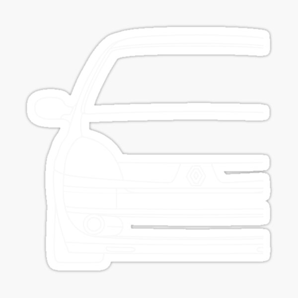 Clio 4 Door Side On Outline Silhouette Logo Hoody Hoodie Hooded Top 