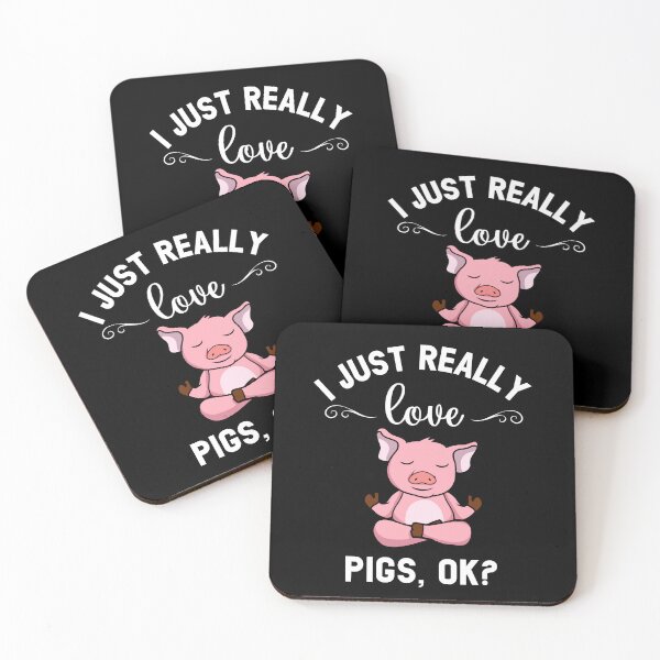 Item preview, I Just Really Love Pigs Ok Funny Yoga Piglet  designed and sold by Mariano Topno.