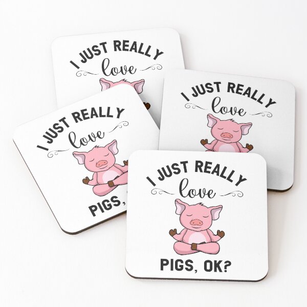 Item preview, I Just Really Love Pigs Ok Funny Cute Yoga Pose Pig Baby designed and sold by Mariano Topno.