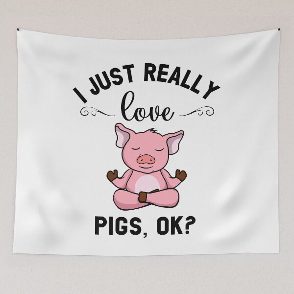 Item preview, I Just Really Love Pigs Ok Funny Cute Yoga Pose Pig Baby designed and sold by Mariano Topno.