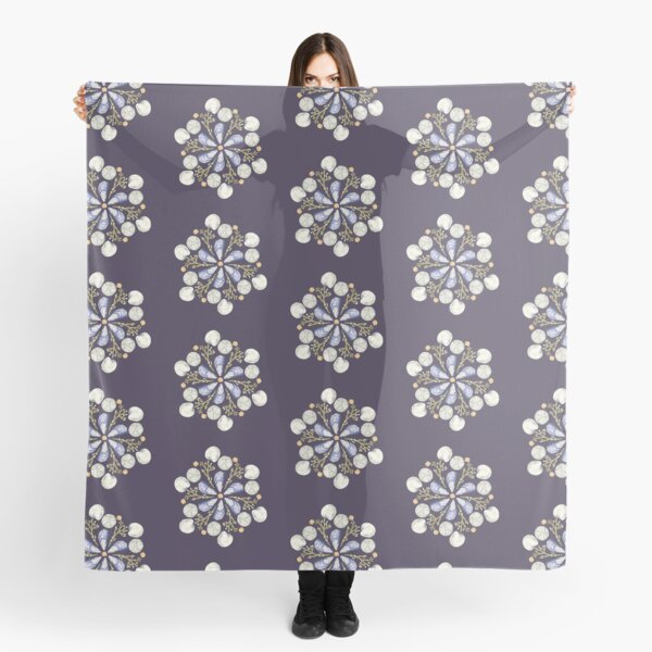Tide Pool Beach Mandala 2 - Plum - Watercolor Scarf