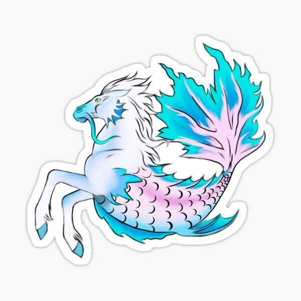 Cute Colorful Fantasy Equines Sticker Set Kelpie, Nightmare, Unicorn,  Kirin, Longma, Pegasus, Hippocamp, Hippogryph Selipnir 