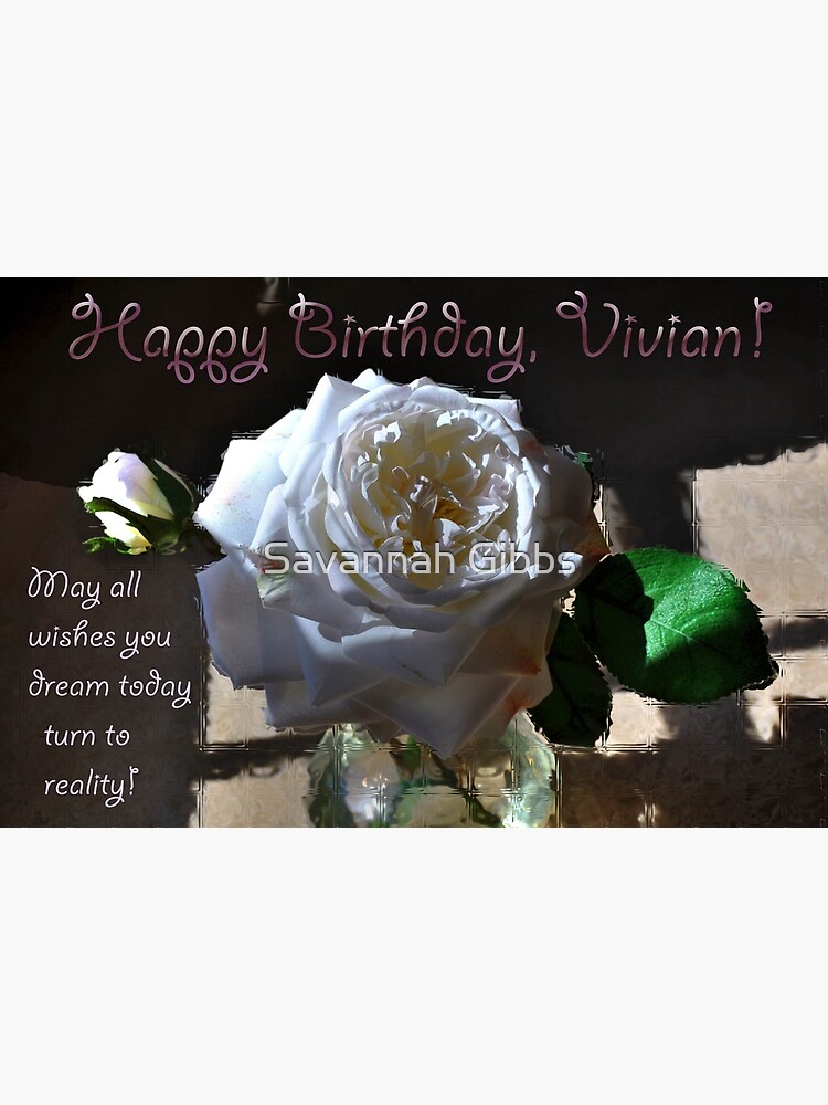 Carte De Vœux Joyeux Anniversaire Vivian Par Venny Redbubble