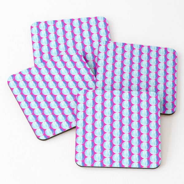 Item preview, Blue and magenta circle pattern  designed and sold by lausn.