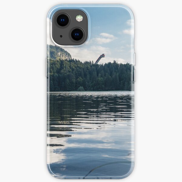 Oberstdorf Freibergsee and ski flying hill - Allgäu Alps 12 iPhone Soft Case