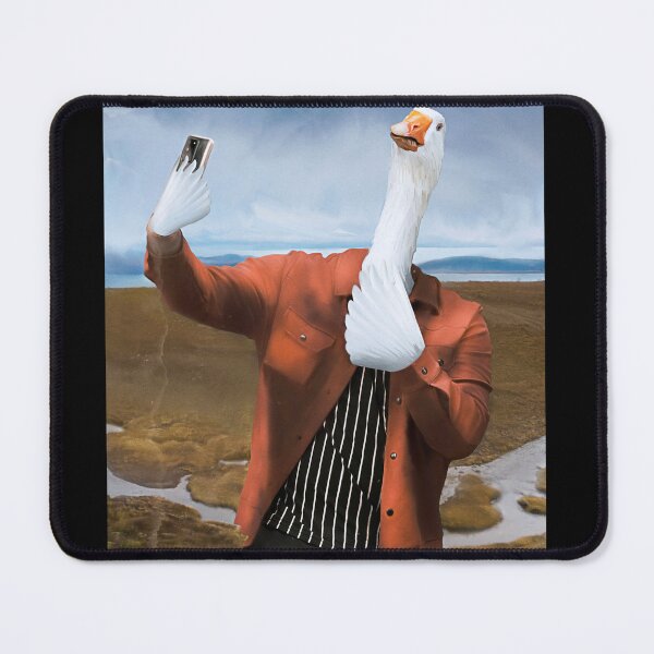 Item preview, Human Duck Taking A Selfie Oil Painting designed and sold by mrkedi123.
