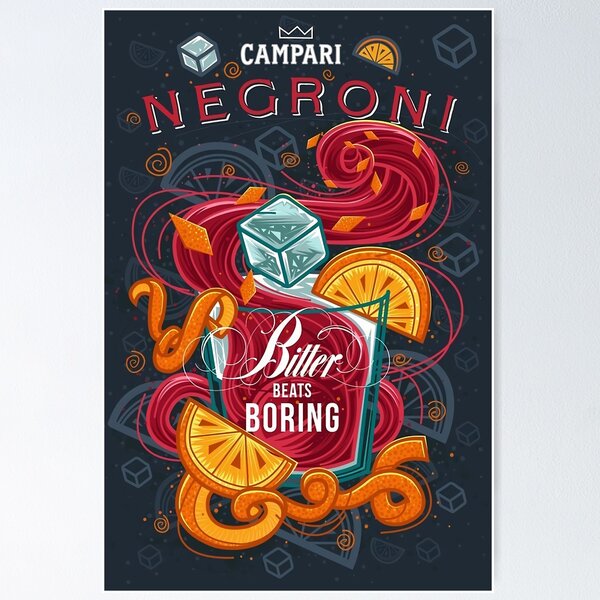 CS02 Vintage Campari Soda Advertising Poster Print