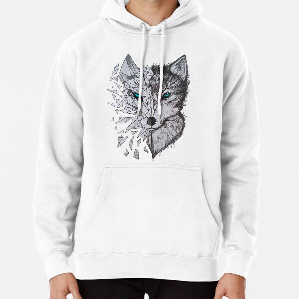 Geometric cheap wolf hoodie