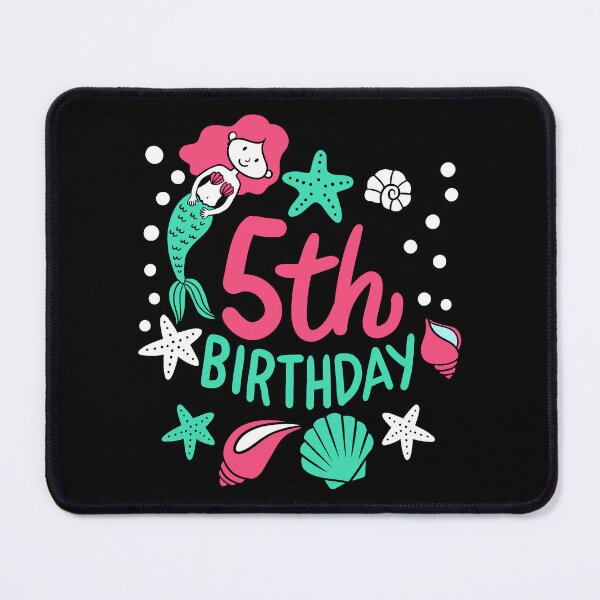 Item preview, 5th Birthday Mermaid Gift For Girls Turning 5 designed and sold by haselshirt.