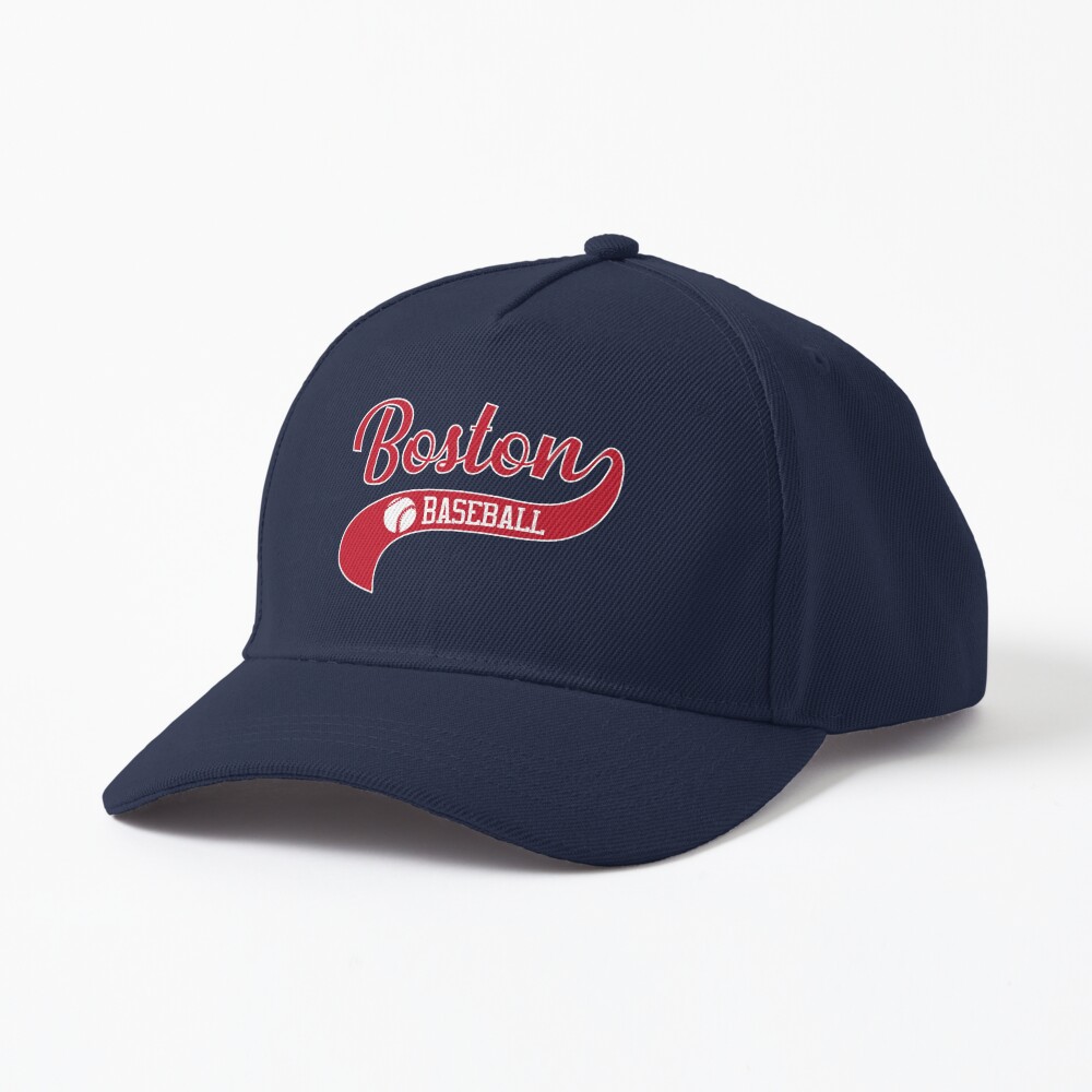 Discover Retro Boston Baseball Vintage Swoosh  Boston Red Sox Baseball Cap