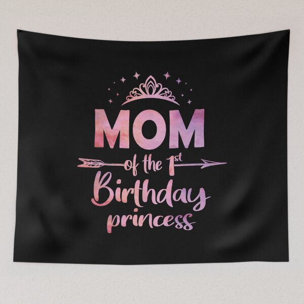 Item preview, Mom Of The 1st Birthday Princess Girl One Years Old BDay designed and sold by PameGraha.