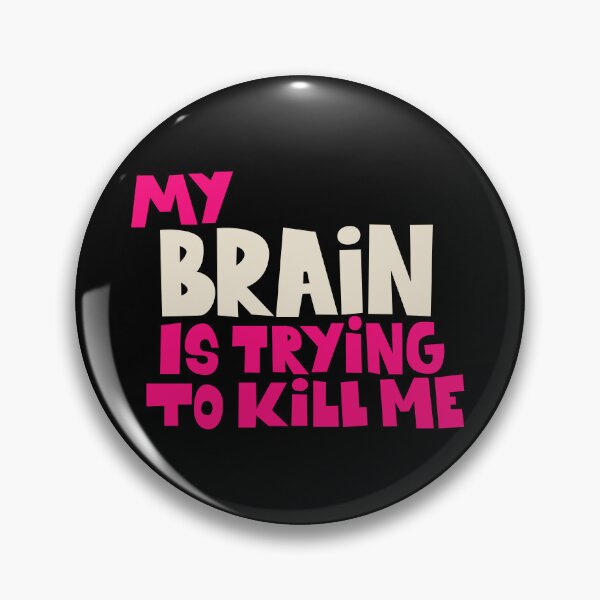 Item preview, My Brain is trying to kill me! Wacky crazy and funny t-shirt and sticker designs. designed and sold by Boogosh.