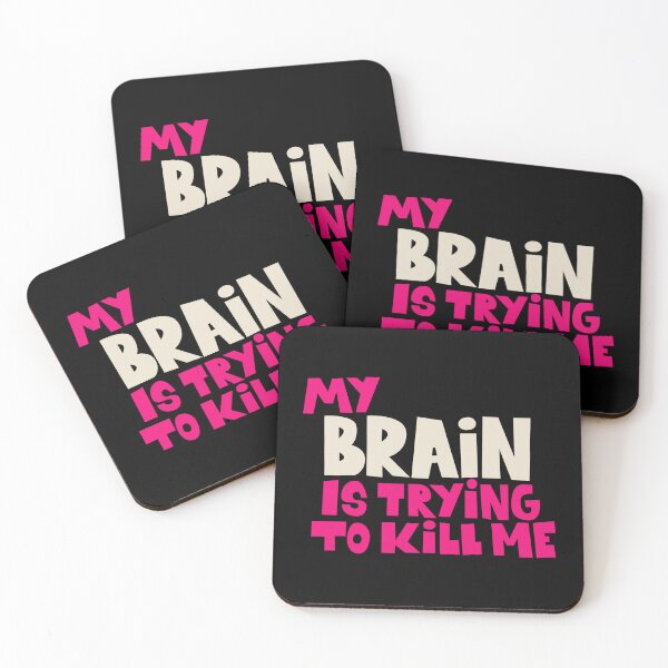 Item preview, My Brain is trying to kill me! Wacky crazy and funny t-shirt and sticker designs. designed and sold by Boogosh.