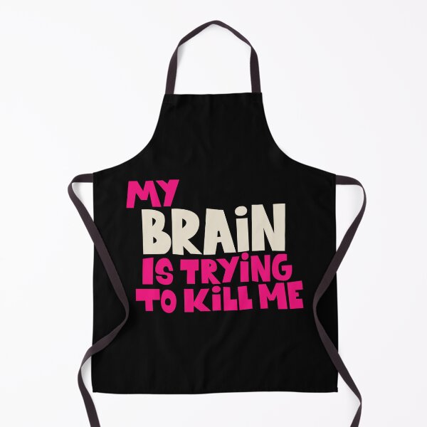 Item preview, My Brain is trying to kill me! Wacky crazy and funny t-shirt and sticker designs. designed and sold by Boogosh.