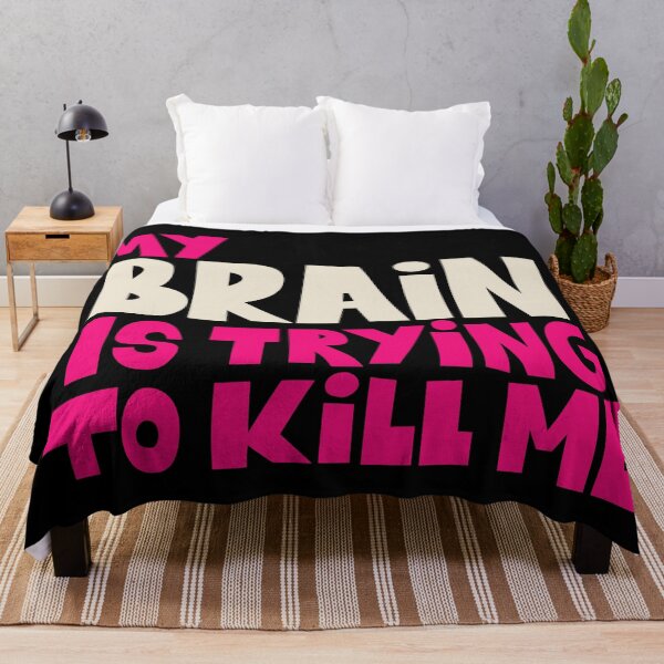 Item preview, My Brain is trying to kill me! Wacky crazy and funny t-shirt and sticker designs. designed and sold by Boogosh.