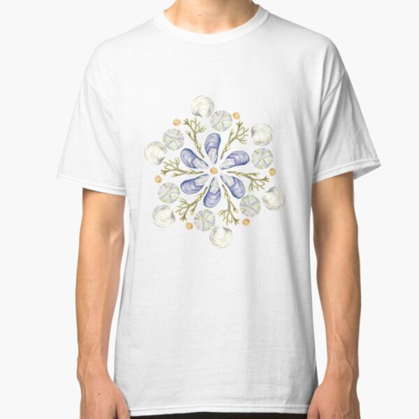 Tide Pool Beach Mandala 2 - Plum - Watercolor Classic T-Shirt