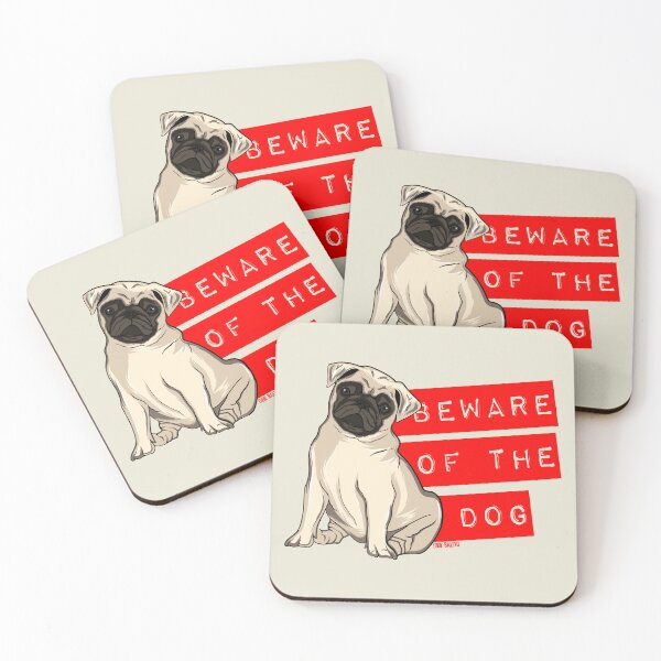 Item preview, Beware of the Dog / Funny Pug  designed and sold by EddieBalevo.