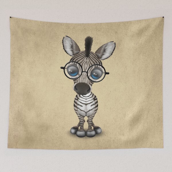 Item preview, Cute Nerdy Zebra Wearing Glasses designed and sold by JeffBartels.