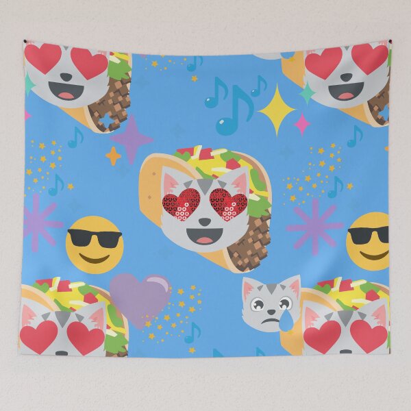 Item preview, taco cat emoji designed and sold by Gossip Rag.