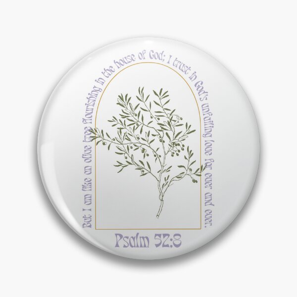 Artikelvorschau, Psalm 52:8 Bibelvers Olivenbaum entworfen und verkauft von Emily Roberts.