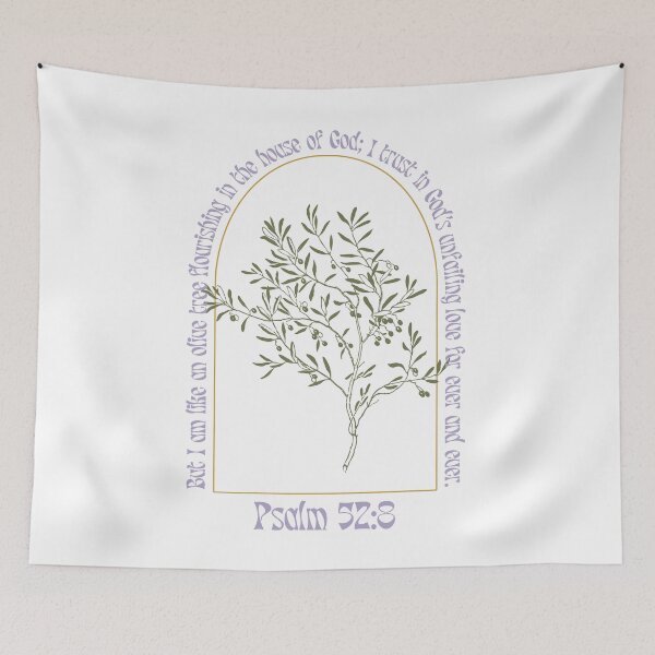 Item preview, Psalm 52:8 Bible verse Olive tree designed and sold by Emily Roberts.
