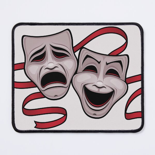 Comedy And Tragedy Theater Masks Mask for Sale by fizzgig