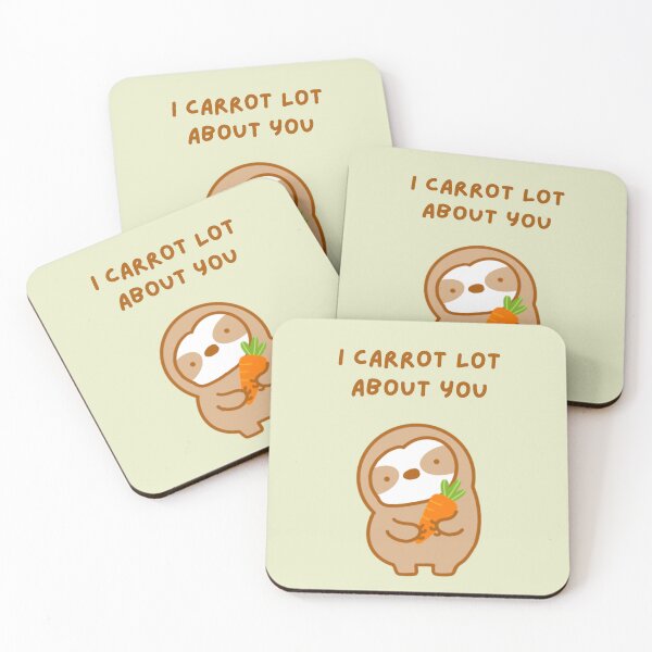 Item preview, I Care A Lot About You Carrot Sloth  designed and sold by theslothinme.
