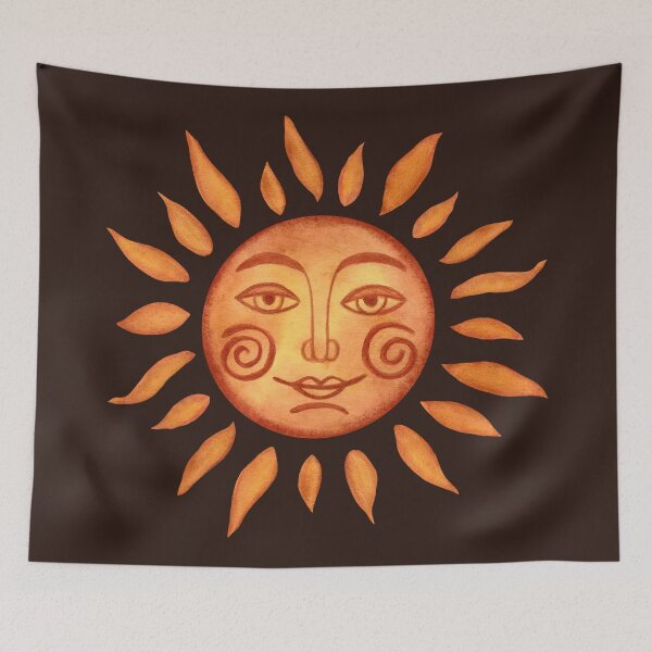 Item preview, sun watercolor vintage art designed and sold by cutecrazytshirt.