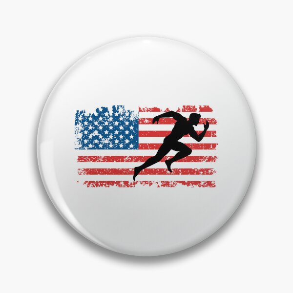 Item preview, Sprinting Sprinter American Flag July 4th Running designed and sold by EstelleStar.