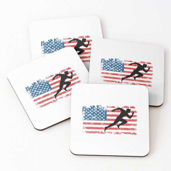 Item preview, Sprinting Sprinter American Flag July 4th Running designed and sold by EstelleStar.