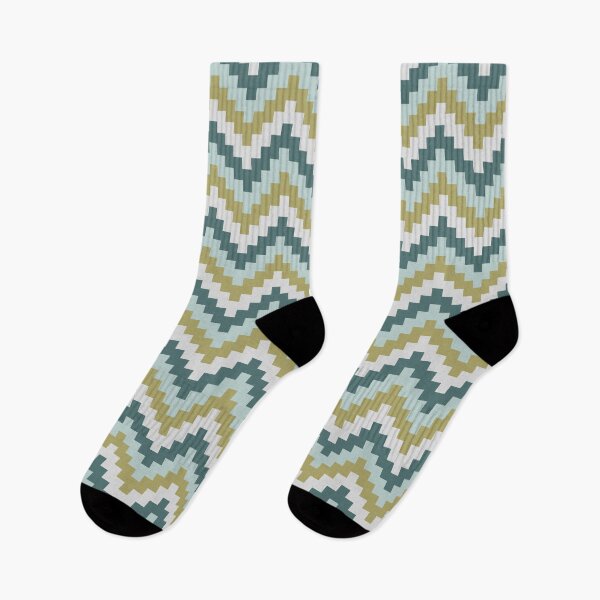 Item preview, Zigzag pattern in green, grey, light blue and turquoise designed and sold by BattaAnastasia.