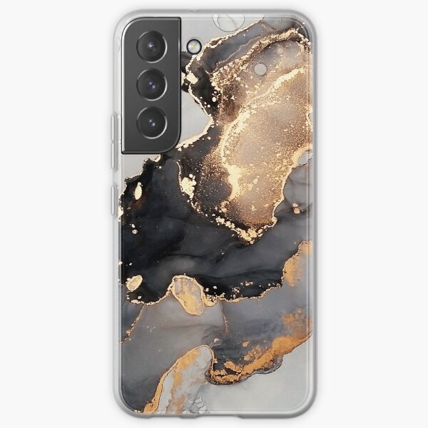 Gray& Gold marble texture Seamless Samsung Galaxy Soft Case