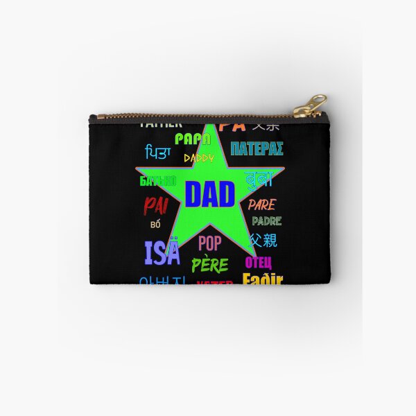 Item preview, Papa Daddy Dad Father Many Languages Light Green Color Star designed and sold by artfulnotebook.