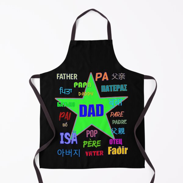 Item preview, Papa Daddy Dad Father Many Languages Light Green Color Star designed and sold by artfulnotebook.