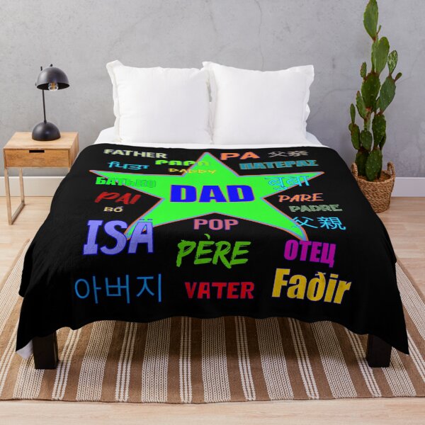 Item preview, Papa Daddy Dad Father Many Languages Light Green Color Star designed and sold by artfulnotebook.