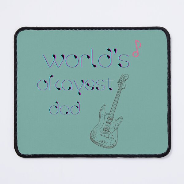 Item preview, world's okayest dad guitare music designed and sold by blackitaa.