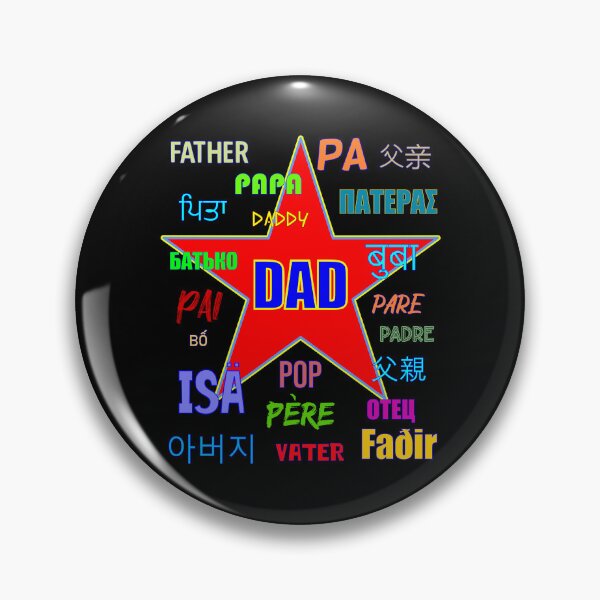 Item preview, Father Many Languages Red Color Star Polyglot Dad designed and sold by artfulnotebook.