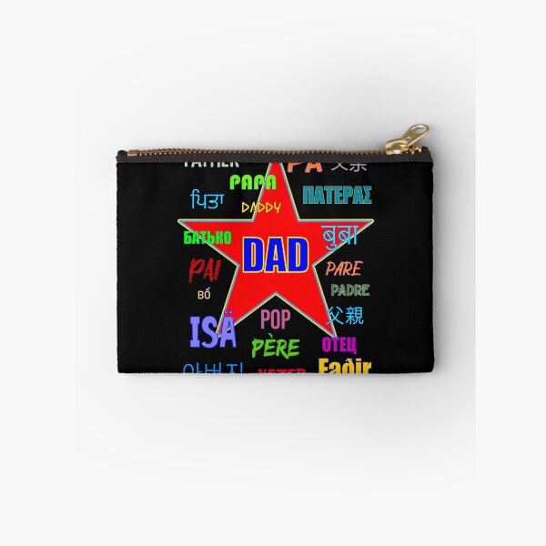Item preview, Father Many Languages Red Color Star Polyglot Dad designed and sold by artfulnotebook.