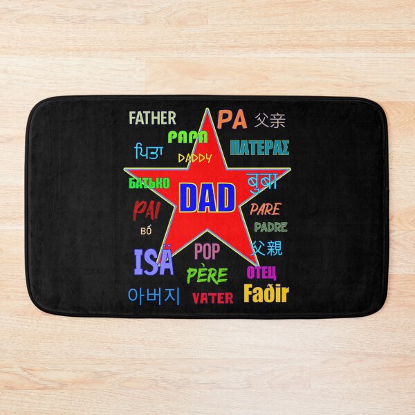 Item preview, Father Many Languages Red Color Star Polyglot Dad designed and sold by artfulnotebook.