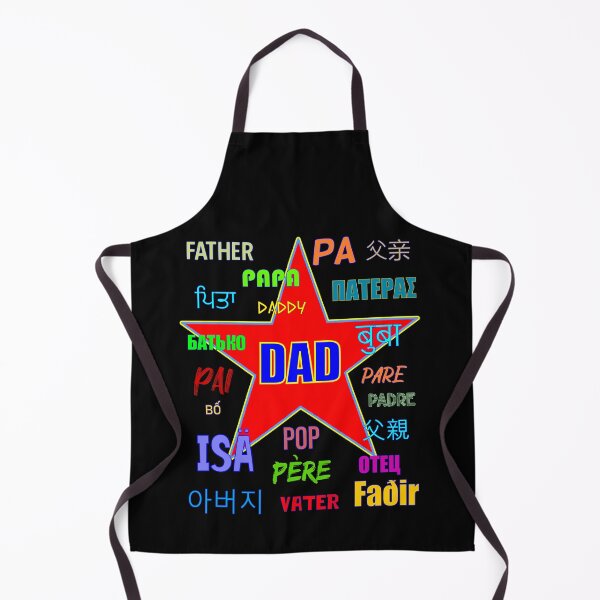 Item preview, Father Many Languages Red Color Star Polyglot Dad designed and sold by artfulnotebook.