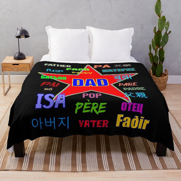 Item preview, Father Many Languages Red Color Star Polyglot Dad designed and sold by artfulnotebook.