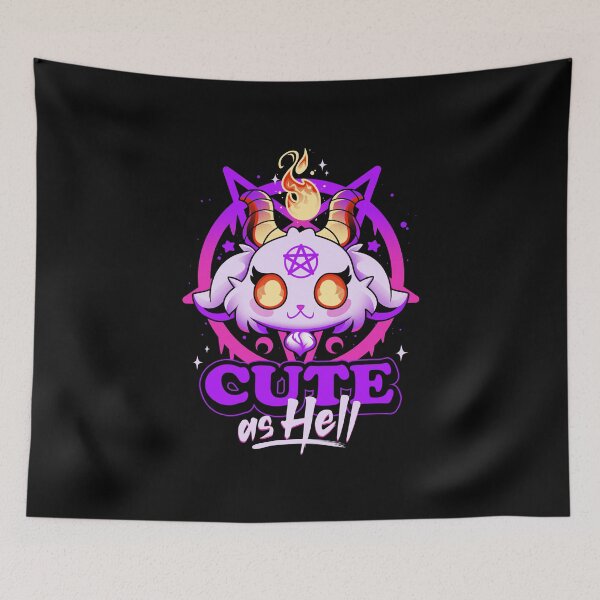 Item preview, Cute as Hell - Pink Evil Demon Goat designed and sold by Snouleaf.