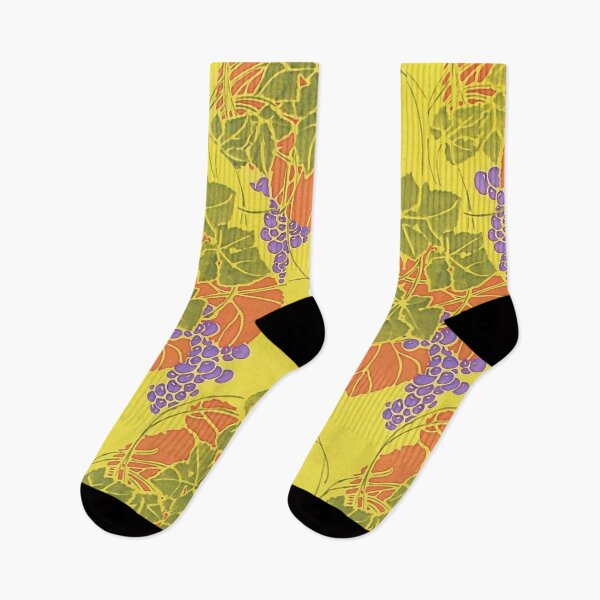Item preview, HANGING GRAPES,GRAPE VINES, ORANGE YELLOW GREEN PURPLE  FLORAL PATTERN designed and sold by BulganLumini.