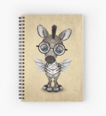 Nette Nerdy Winged Zebra-tragende Gläser Spiralblock