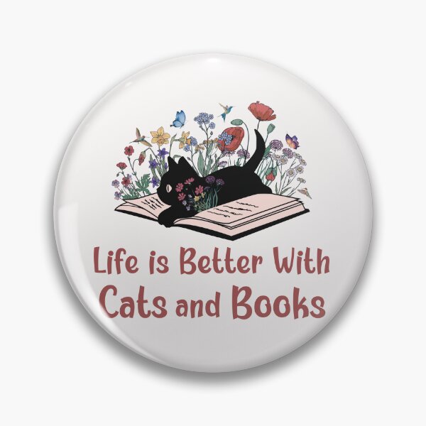 Item preview, Life is Better with Cats and Books designed and sold by HappyLifeCreate.