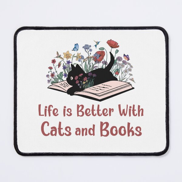 Item preview, Life is Better with Cats and Books designed and sold by HappyLifeCreate.