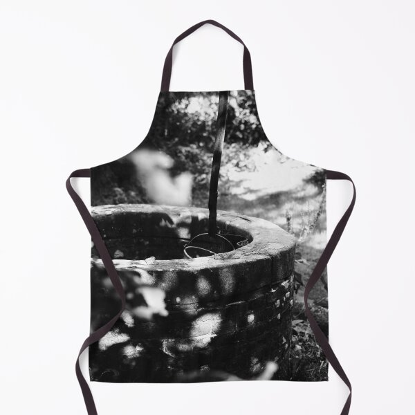Item preview, Black and white photo of an old well at an authentic Dutch farm in the Netherlands  designed and sold by Diana van Neck.