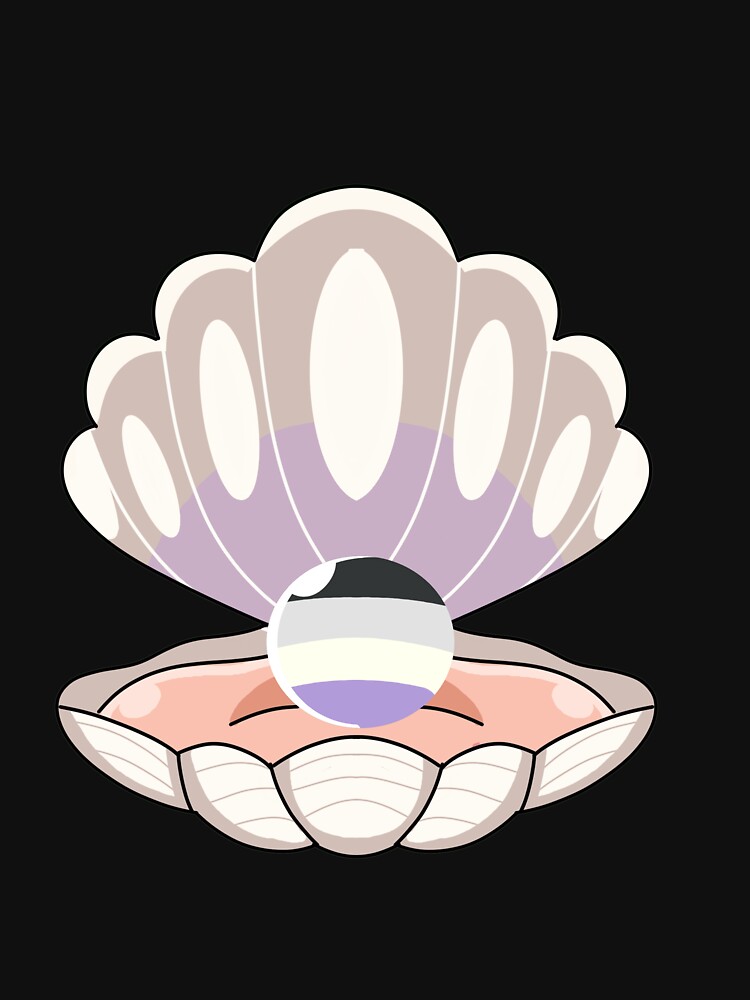"Pride Oyster and Pearl (ASEXUAL FLAG)" Tshirt for Sale by KariThe